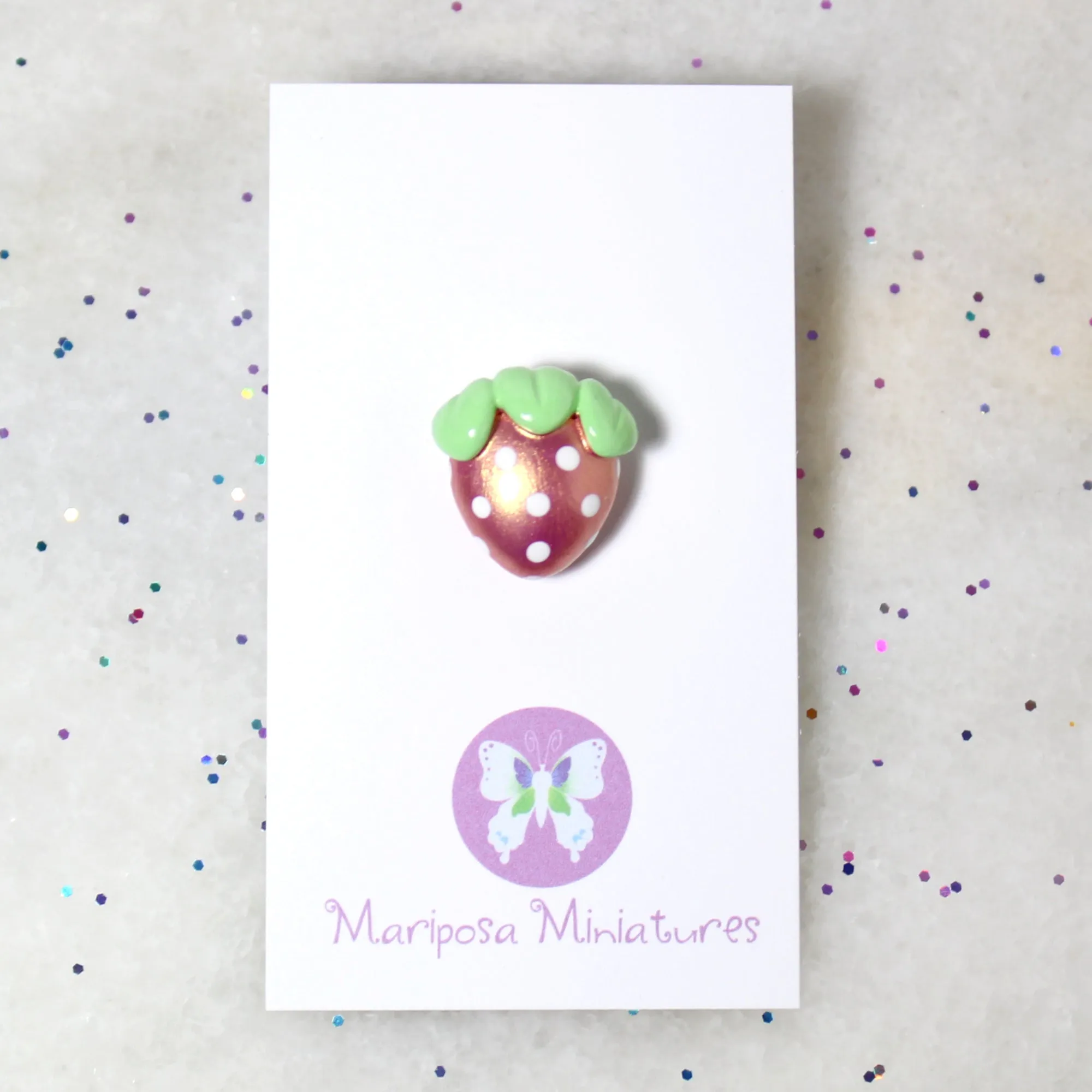 Pink Gold Strawberry Pin