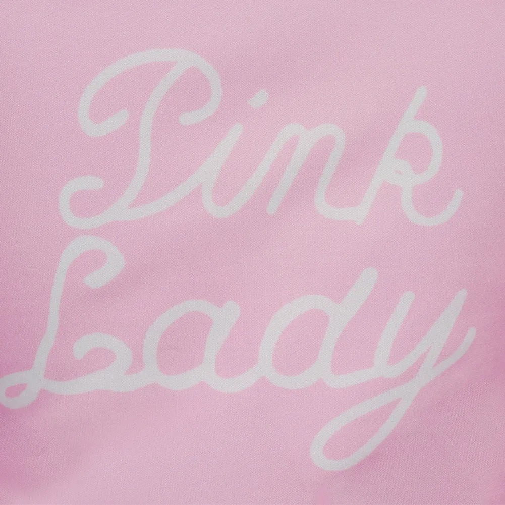Pink Ladies Grease Cosplay Costume T-shirt Women Pink Off-shoulder Short Sleeve Shirt Top