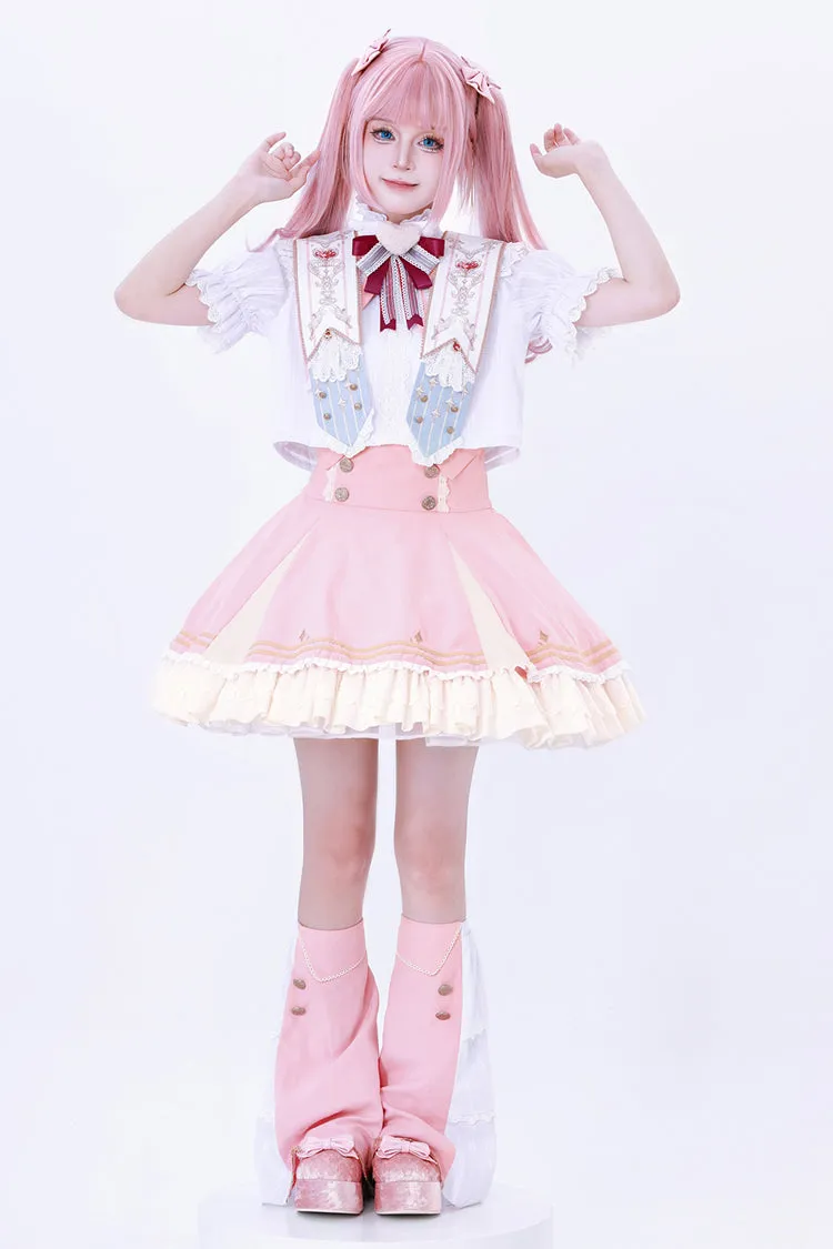 Pink [Messenger of Heaven] Ruffle Sweet Princess Lolita Skirt