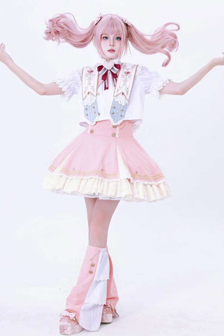 Pink [Messenger of Heaven] Ruffle Sweet Princess Lolita Skirt