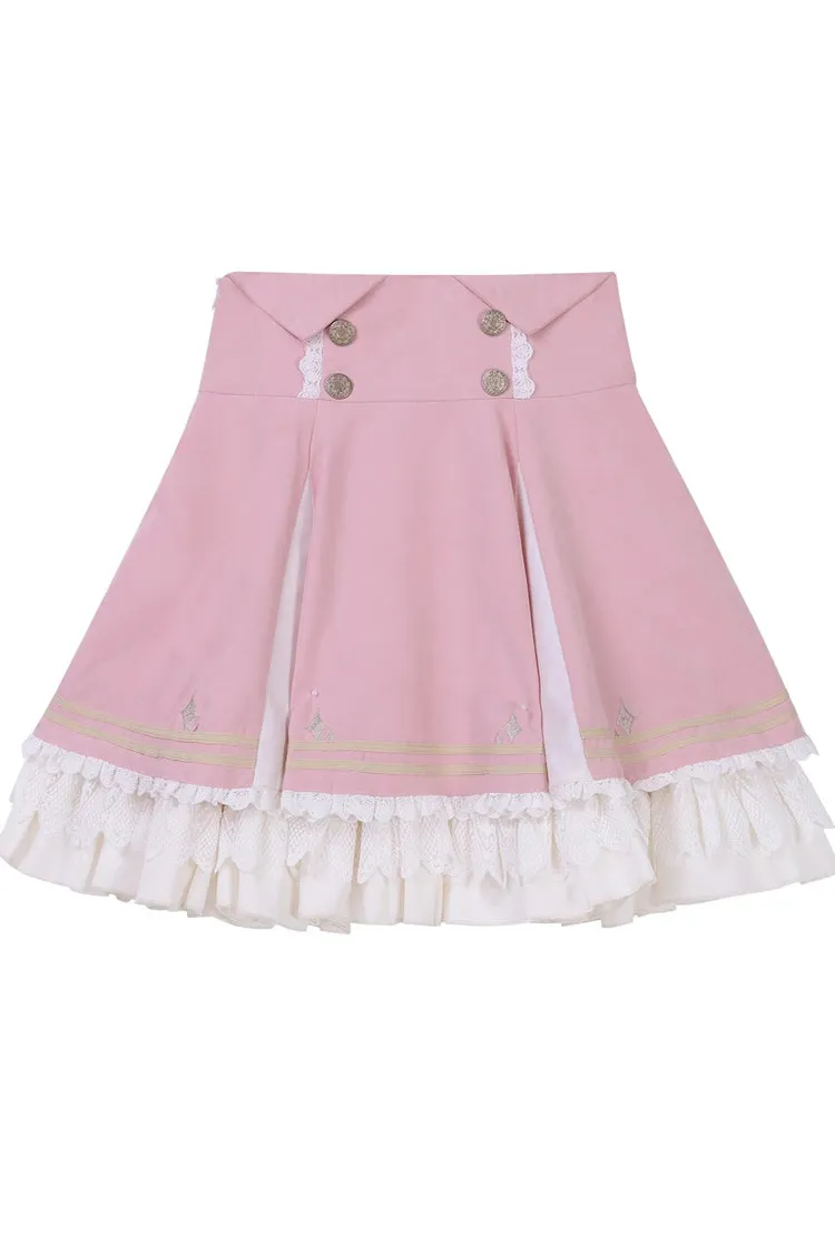 Pink [Messenger of Heaven] Ruffle Sweet Princess Lolita Skirt