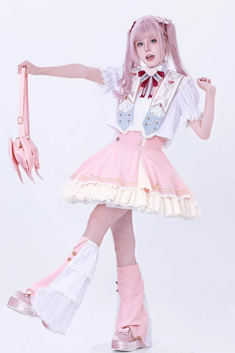 Pink [Messenger of Heaven] Ruffle Sweet Princess Lolita Skirt