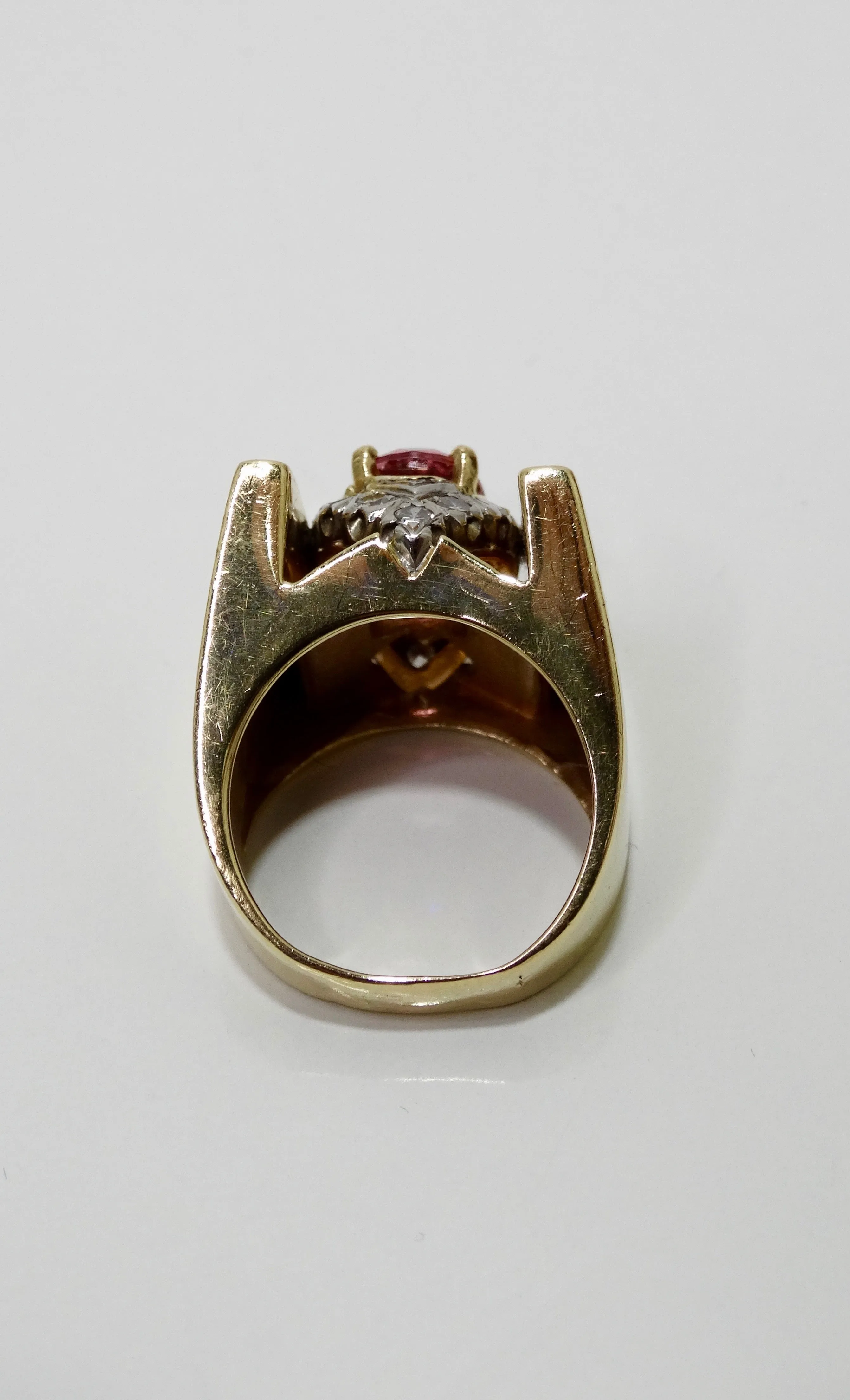 Pink Tourmaline & Diamond Cocktail Ring
