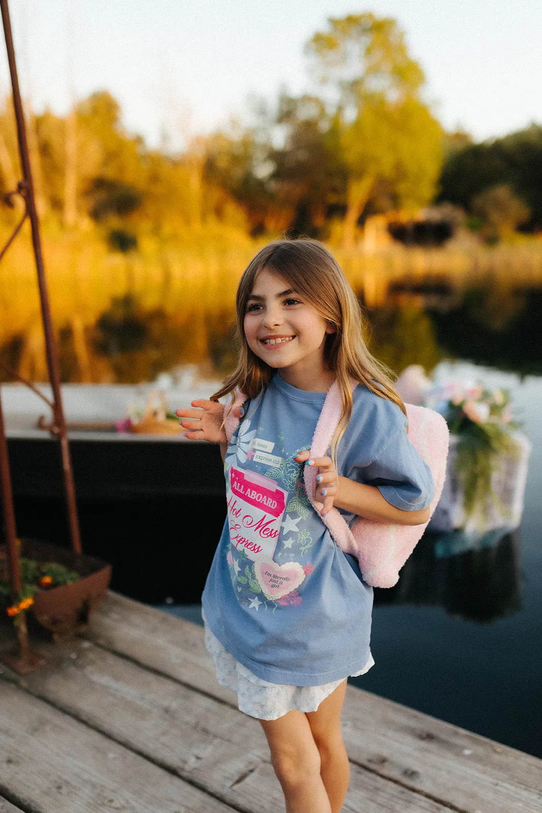 Pink Wave Kids Backpack Quillow (40*50)
