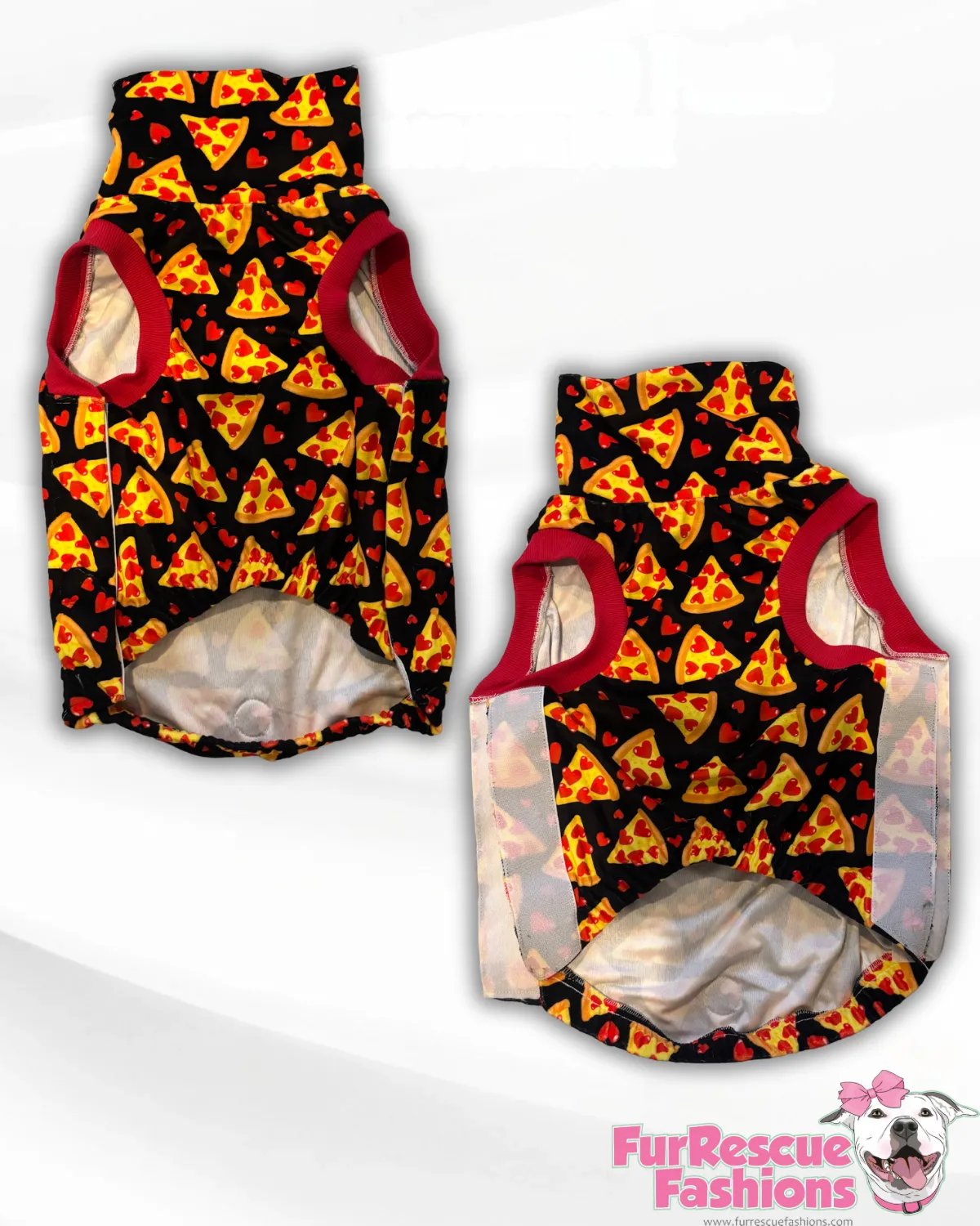 Pizza Love Velcro Side Closure Vest