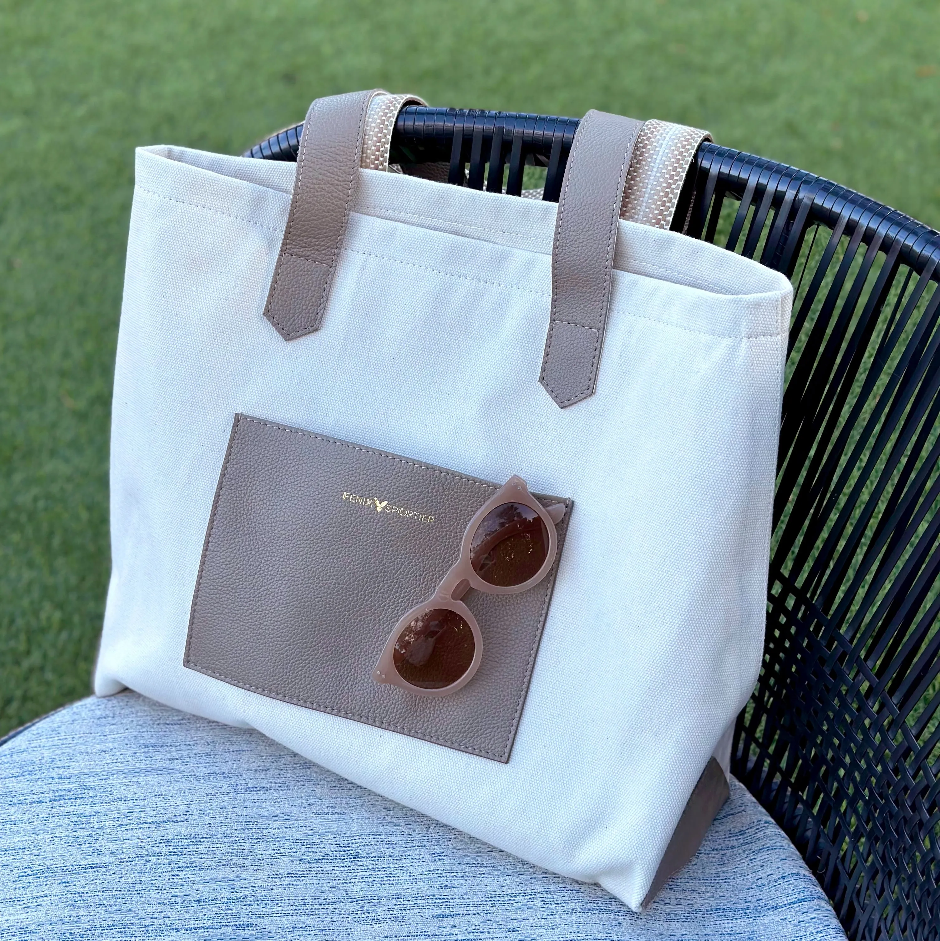 Play   Aprés Bag  - Creta Leather / Natural Canvas