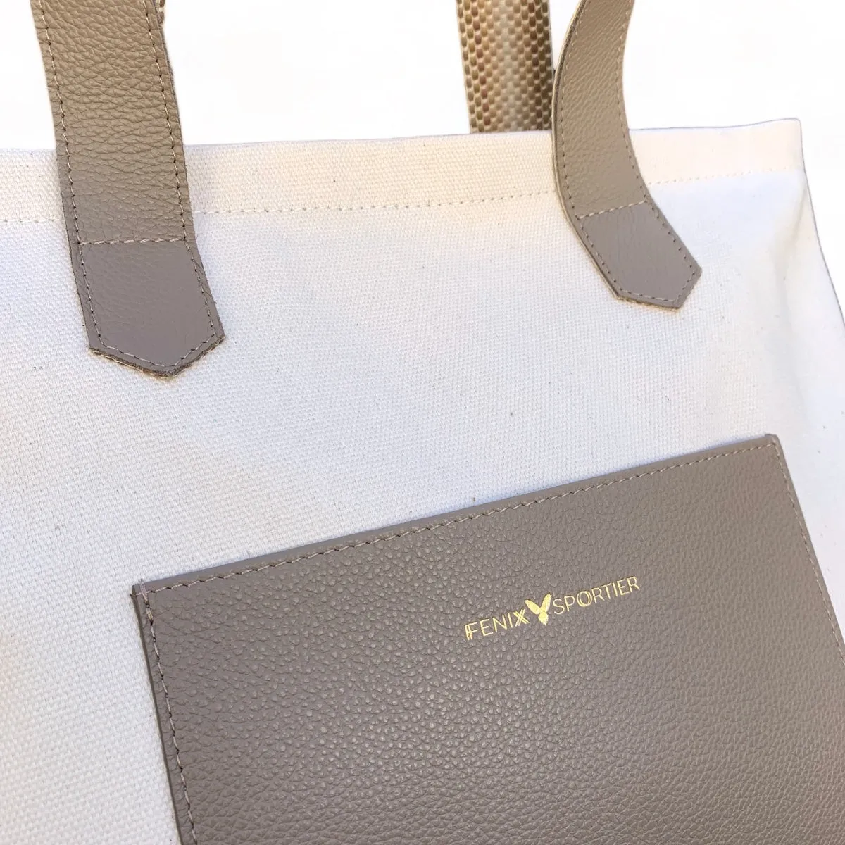 Play   Aprés Bag  - Creta Leather / Natural Canvas