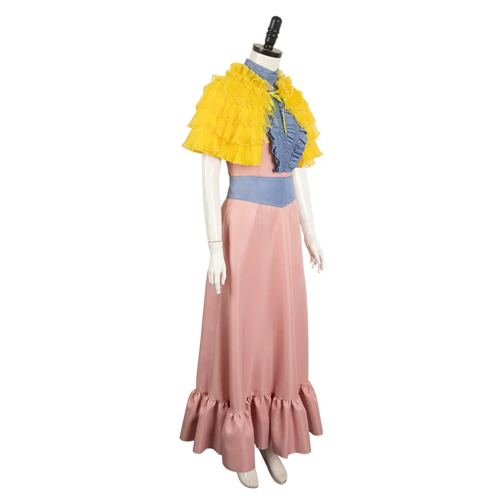 Poor Things 2023 Belle Baxter Movie Character Blue Pink Suit Cosplay Costume Outfits Halloween Carnival Suit