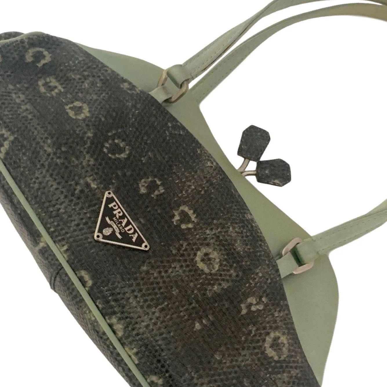 Prada Mini Lizard Skin Satin Bag