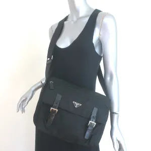 Prada Tessuto Nylon Medium Messenger Bag Black