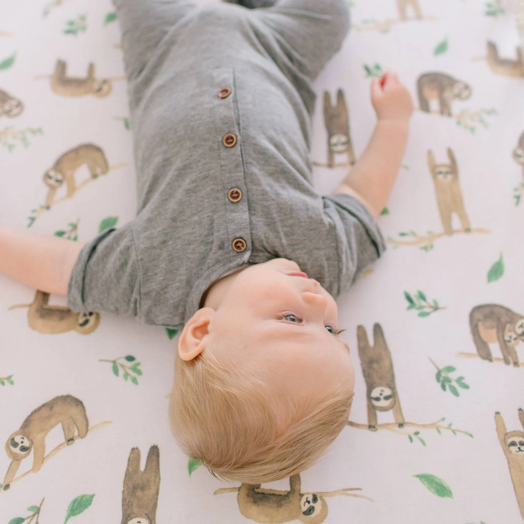 Premium Knit Fitted Crib Sheet - Noah