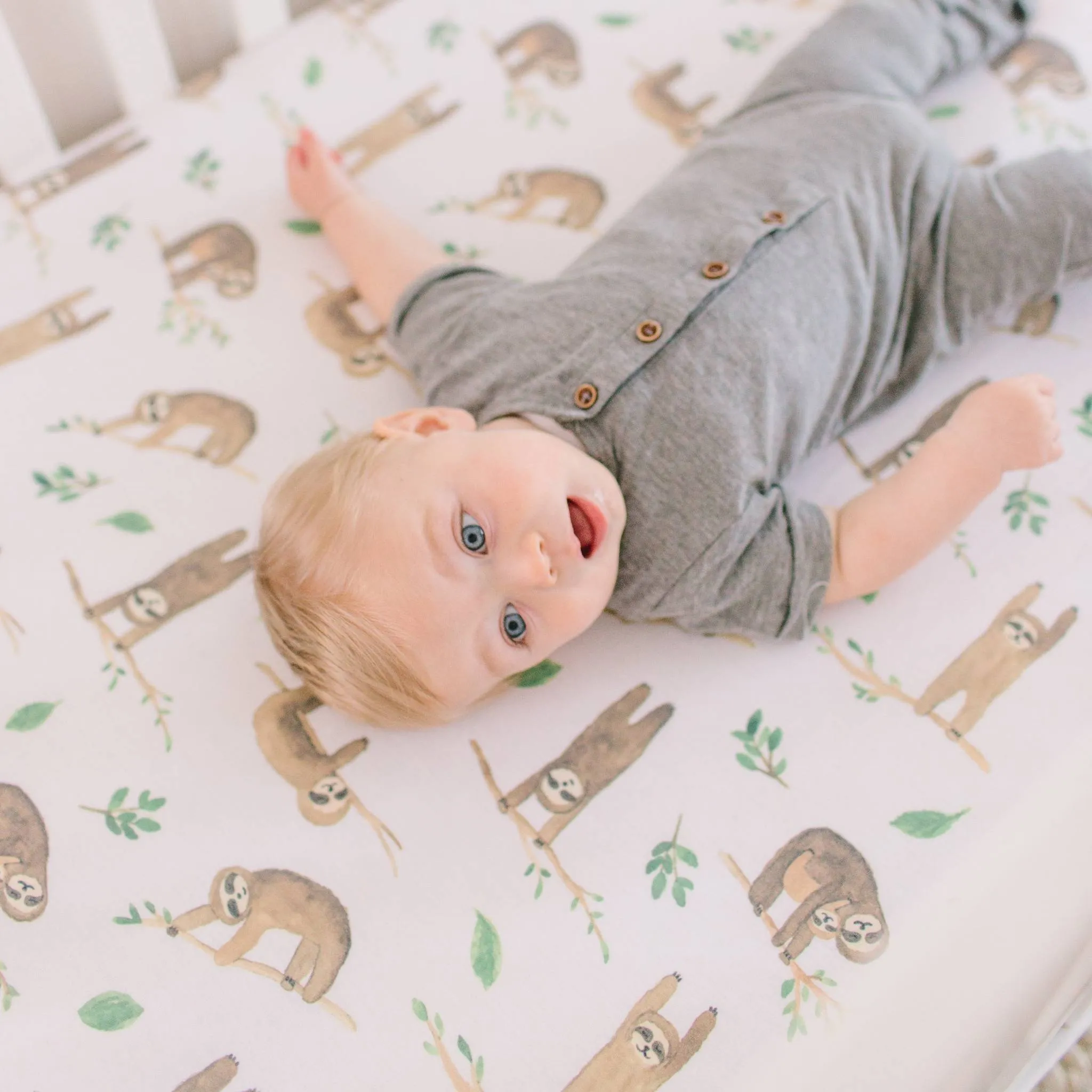 Premium Knit Fitted Crib Sheet - Noah
