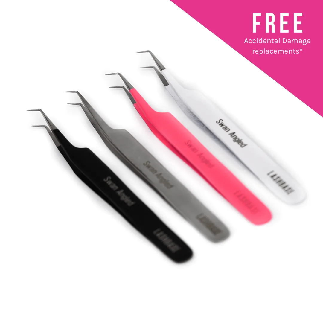 Premium Swan Angled Tweezers