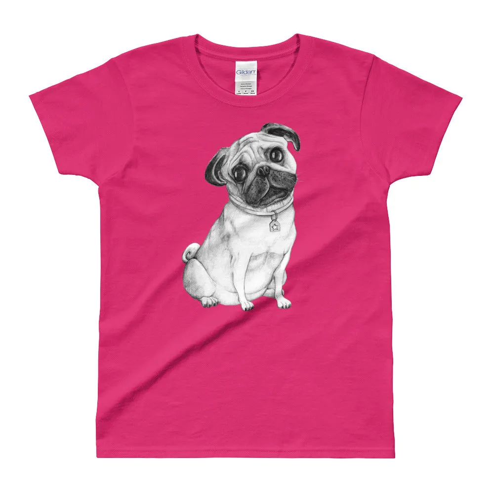 Pug T Shirt Pink Pug T Shirt for Women