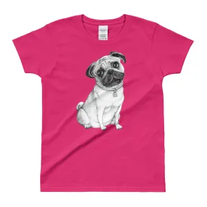 Pug T Shirt Pink Pug T Shirt for Women