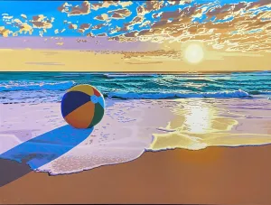"Beach Ball Sunset"