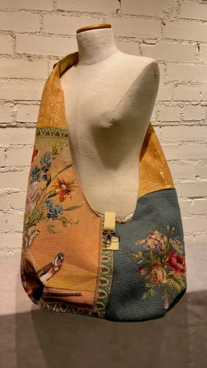 "BLUE BEAUTY"  Vintage Crossbody Handbag