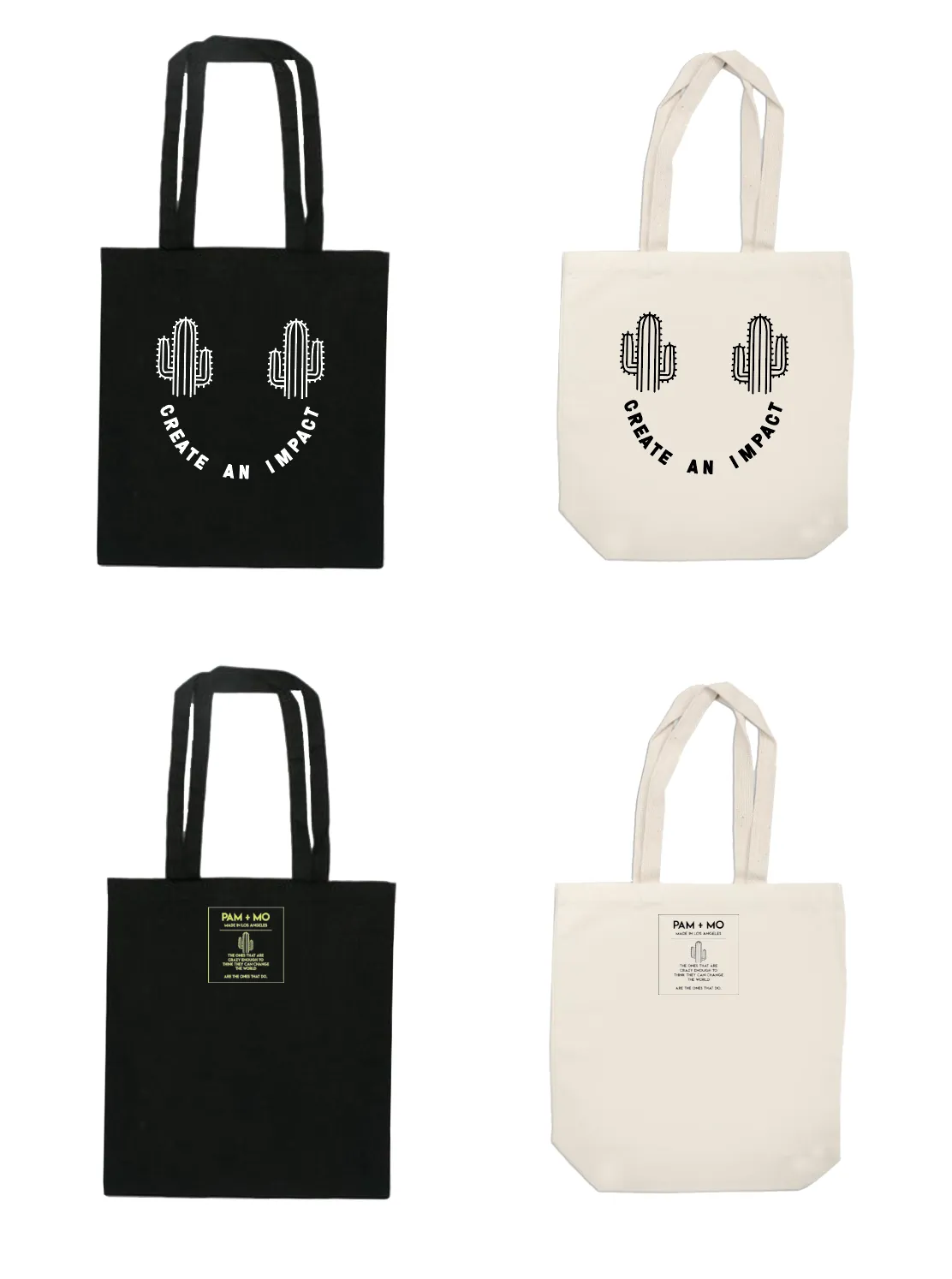 "CREATE AN IMPACT" CANVAS TOTE