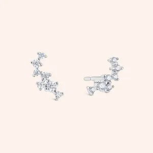 "Eden" 0.1CTW Sterling Silver Delicate Stud Earrings