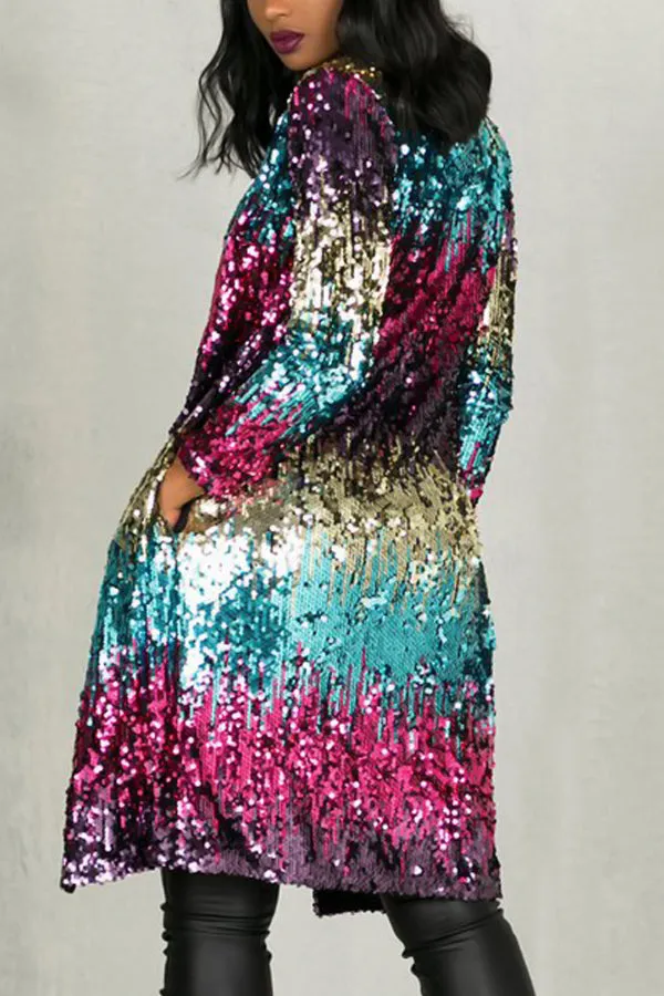 "Pay Attention: Sequins Long Coat