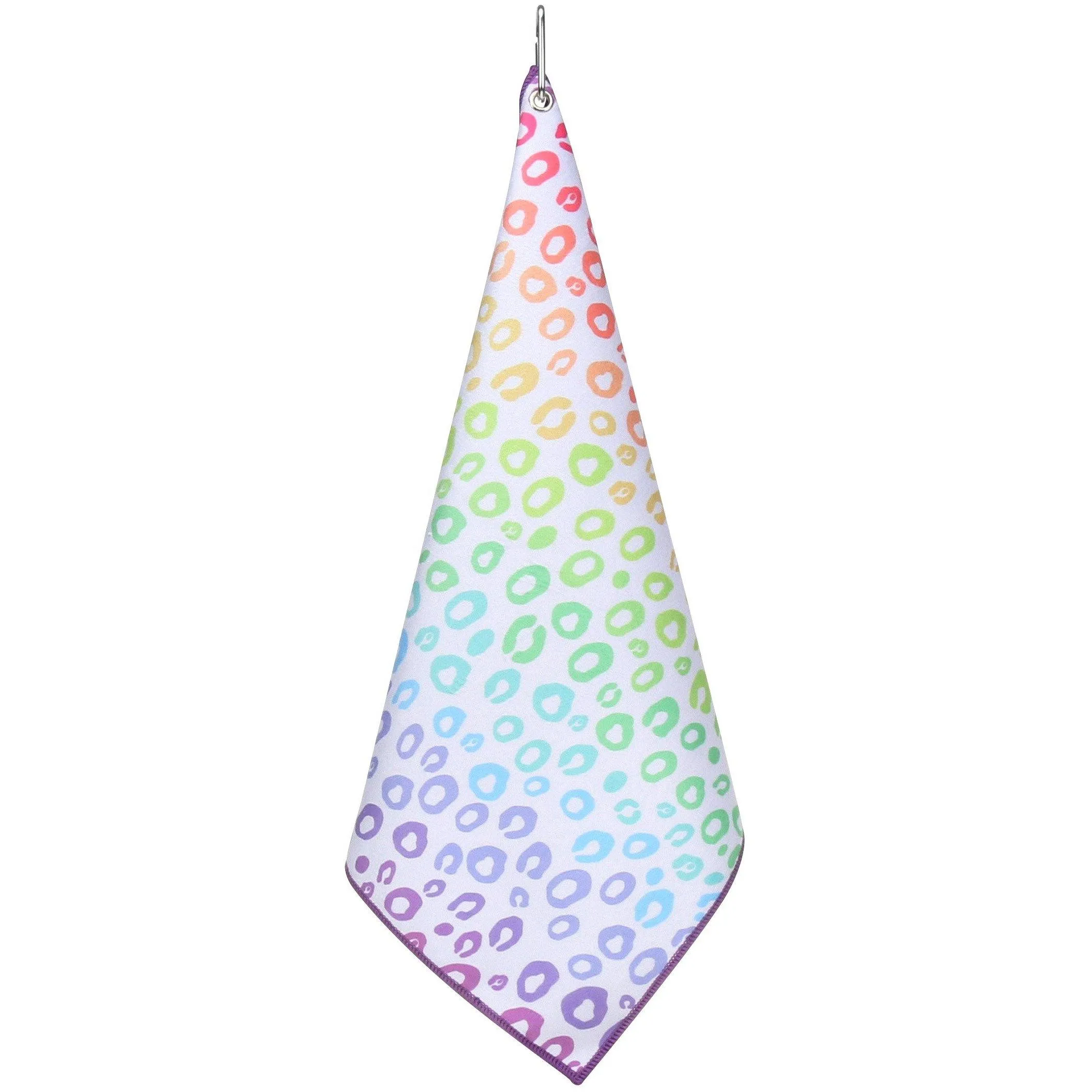Rainbow Leopard Golf Towel, Tennis, Pickleball Towel