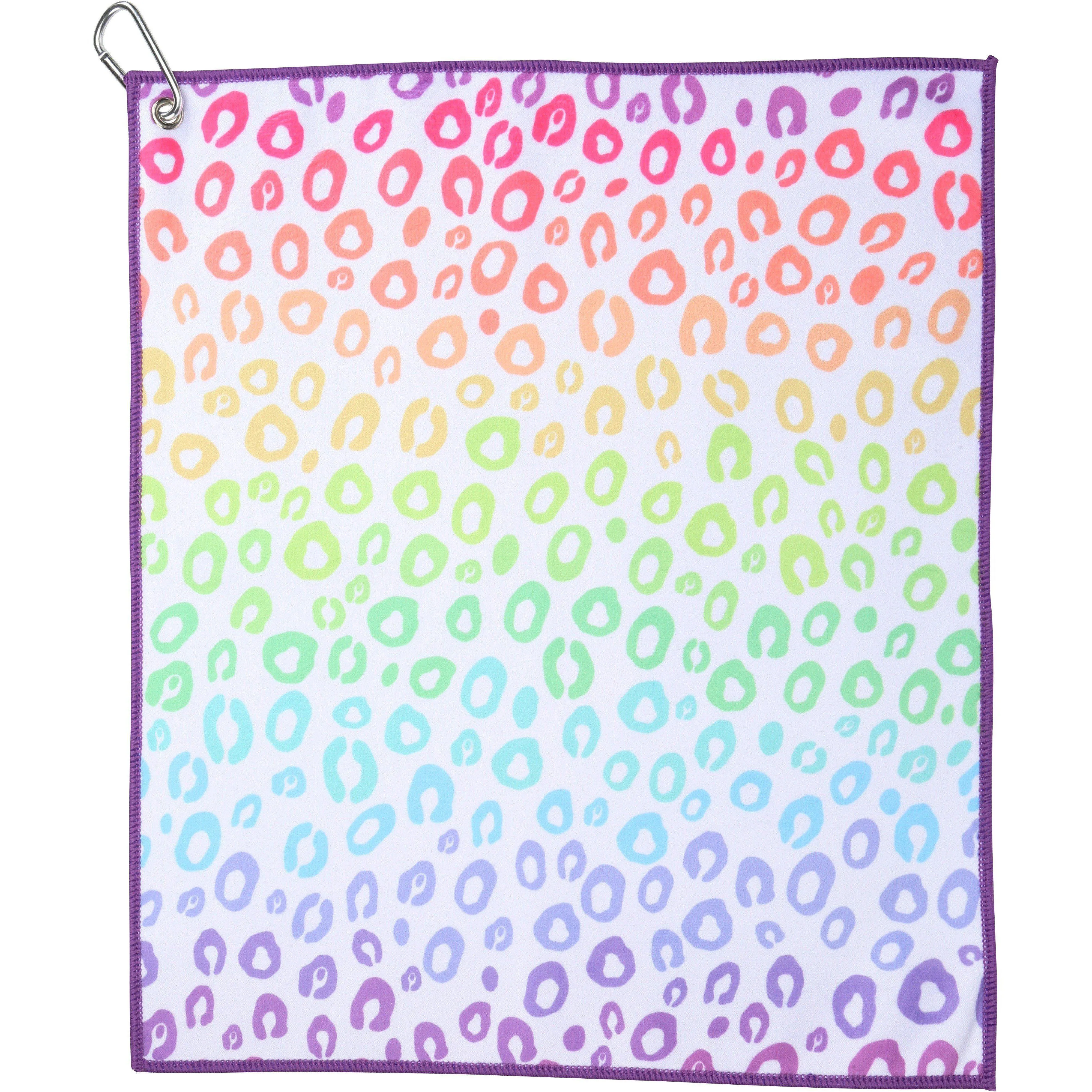 Rainbow Leopard Golf Towel, Tennis, Pickleball Towel