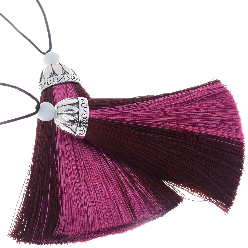 Rayon Tassel with Cap silk tassel earring tassel Handmade Tassels for pendant Keychain Handbag 2pcs 10190852