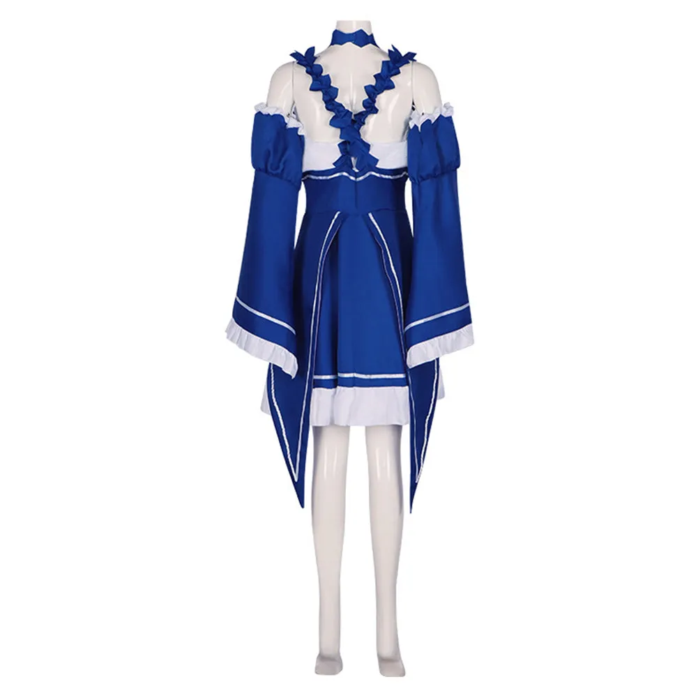 Re Zero Rem Cosplay Costume Princess Outfits Halloween Carnival Suit