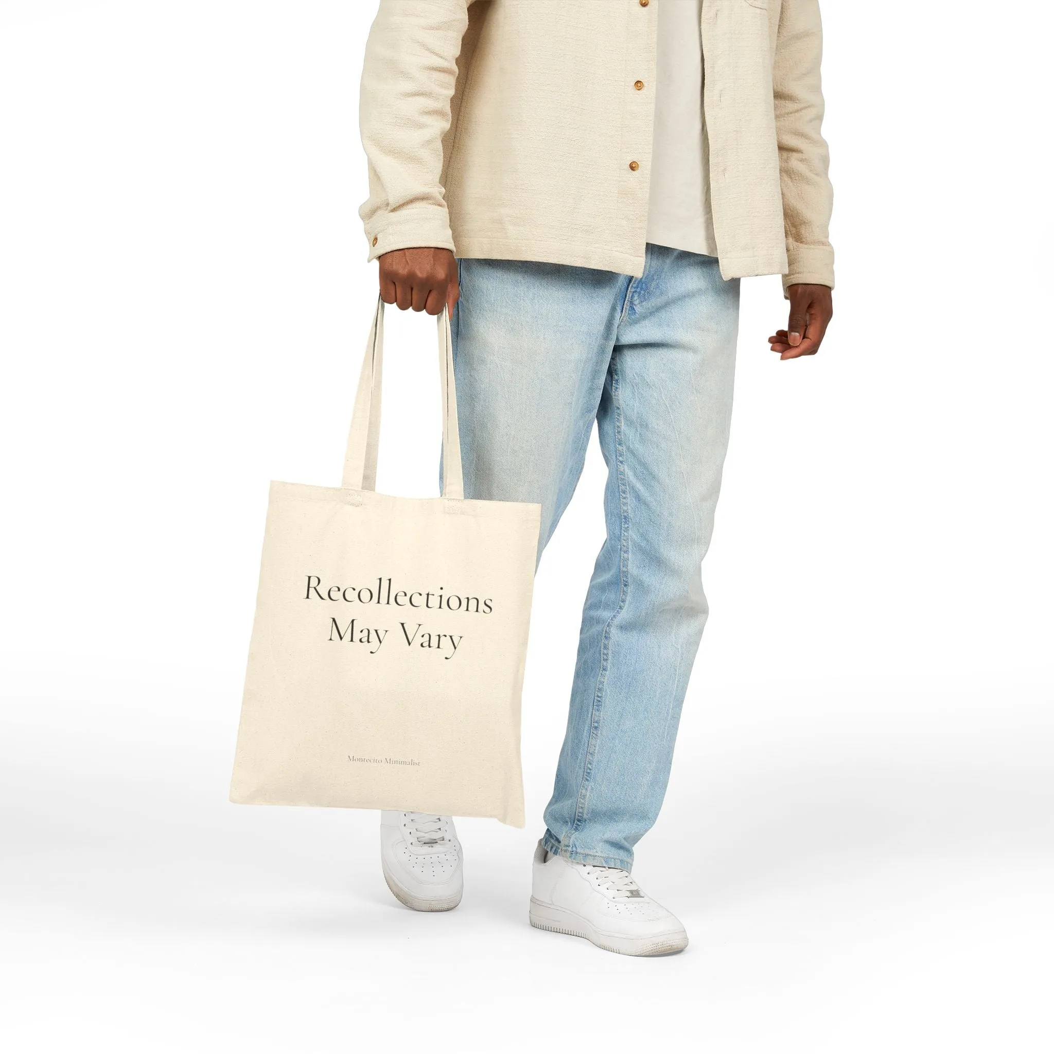 Recollections May Vary Cotton Canvas Tote Bag.