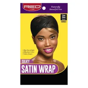 Red by kiss Satin Scarf, Black