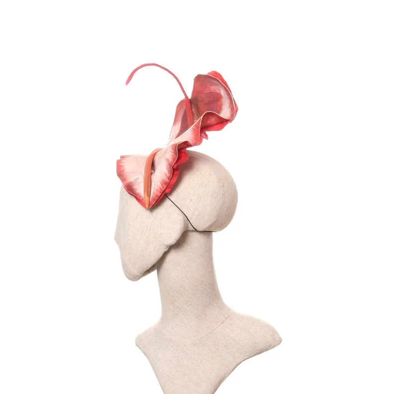 Red Cala flower fascinator