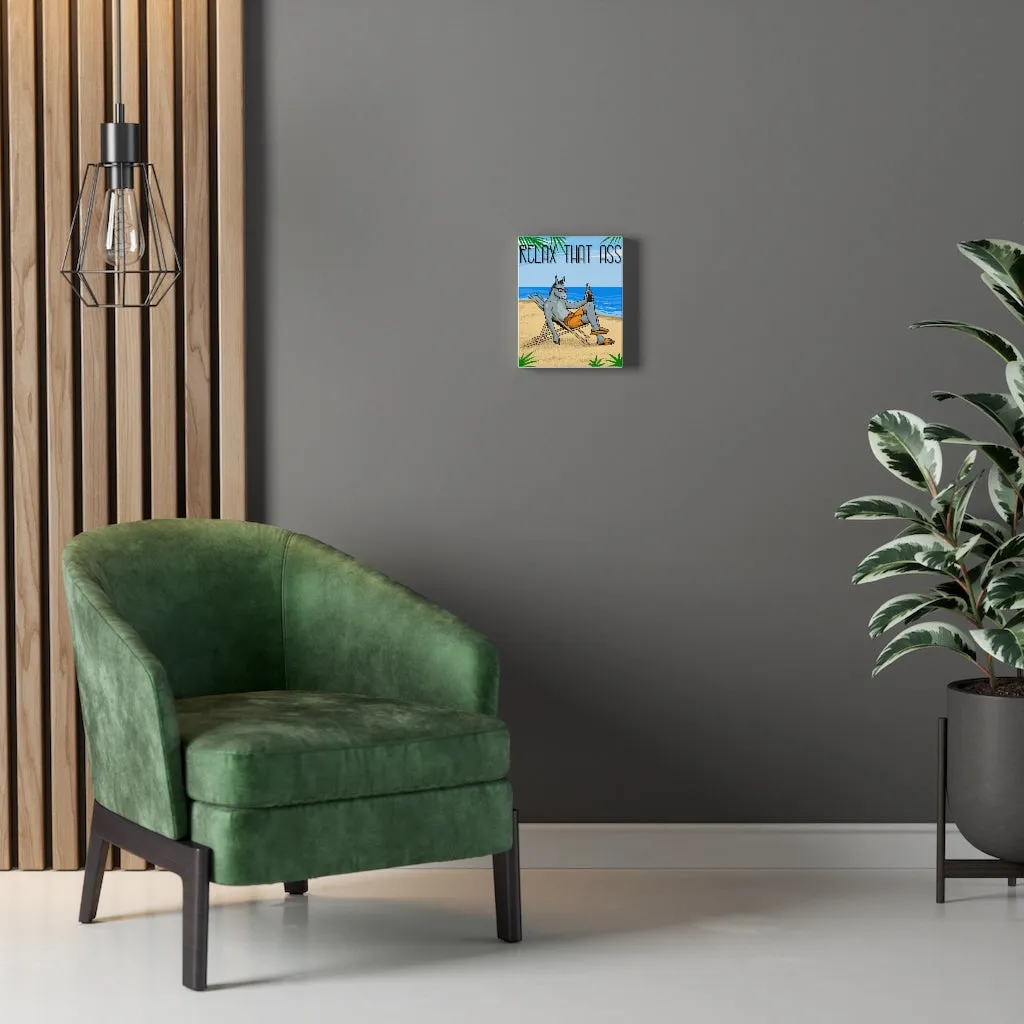 Relax Donkey on 8 X 10 Canvas Gallery Wrap