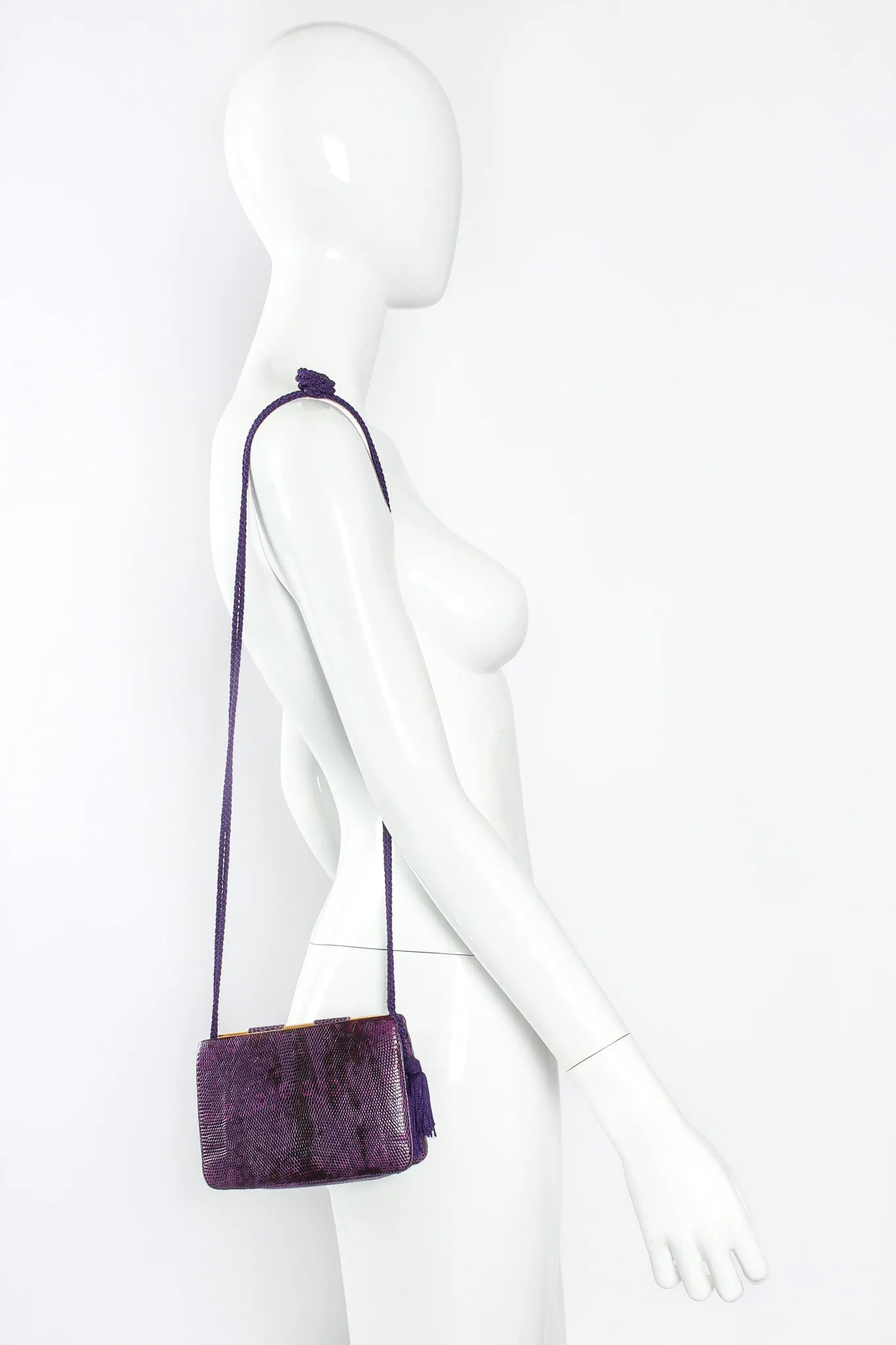 Reptile Leather Mini Clutch Bag