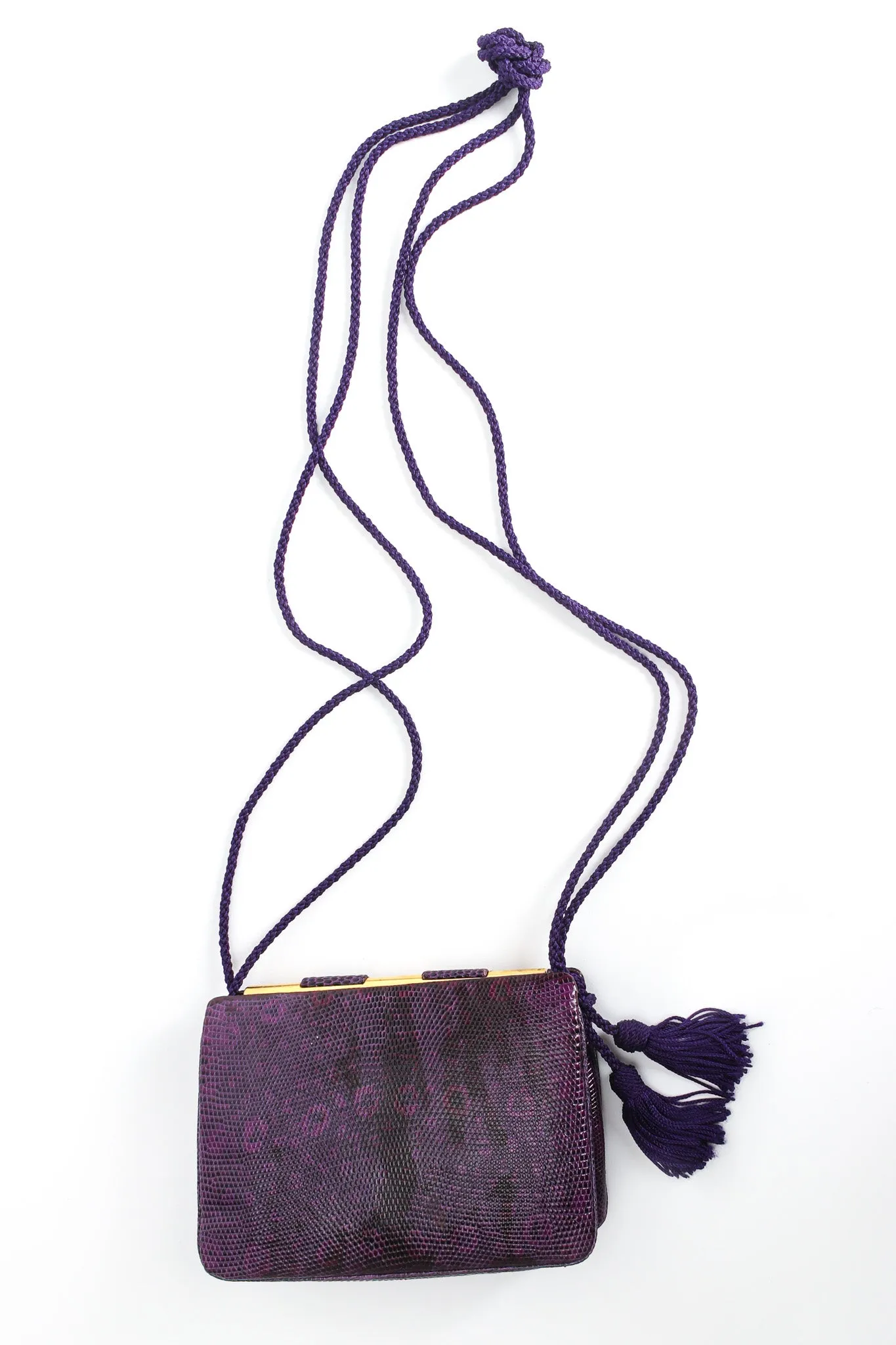 Reptile Leather Mini Clutch Bag