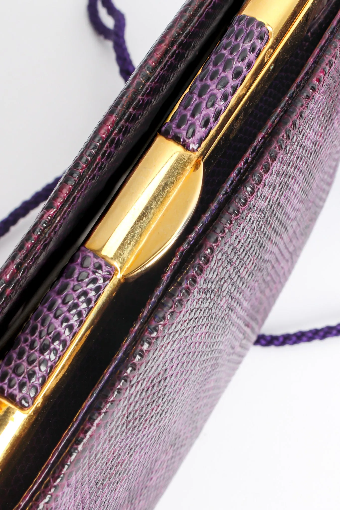 Reptile Leather Mini Clutch Bag