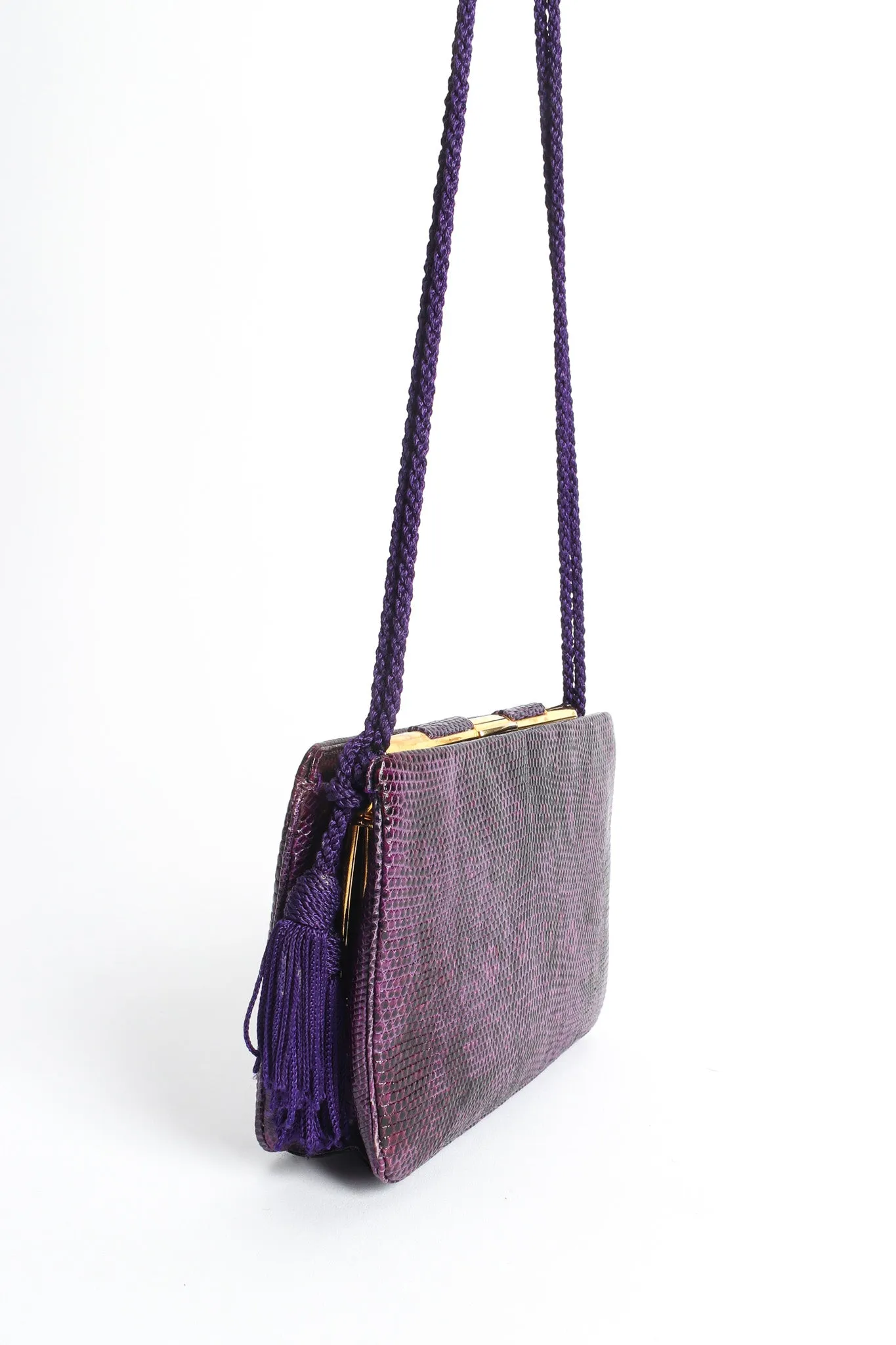 Reptile Leather Mini Clutch Bag