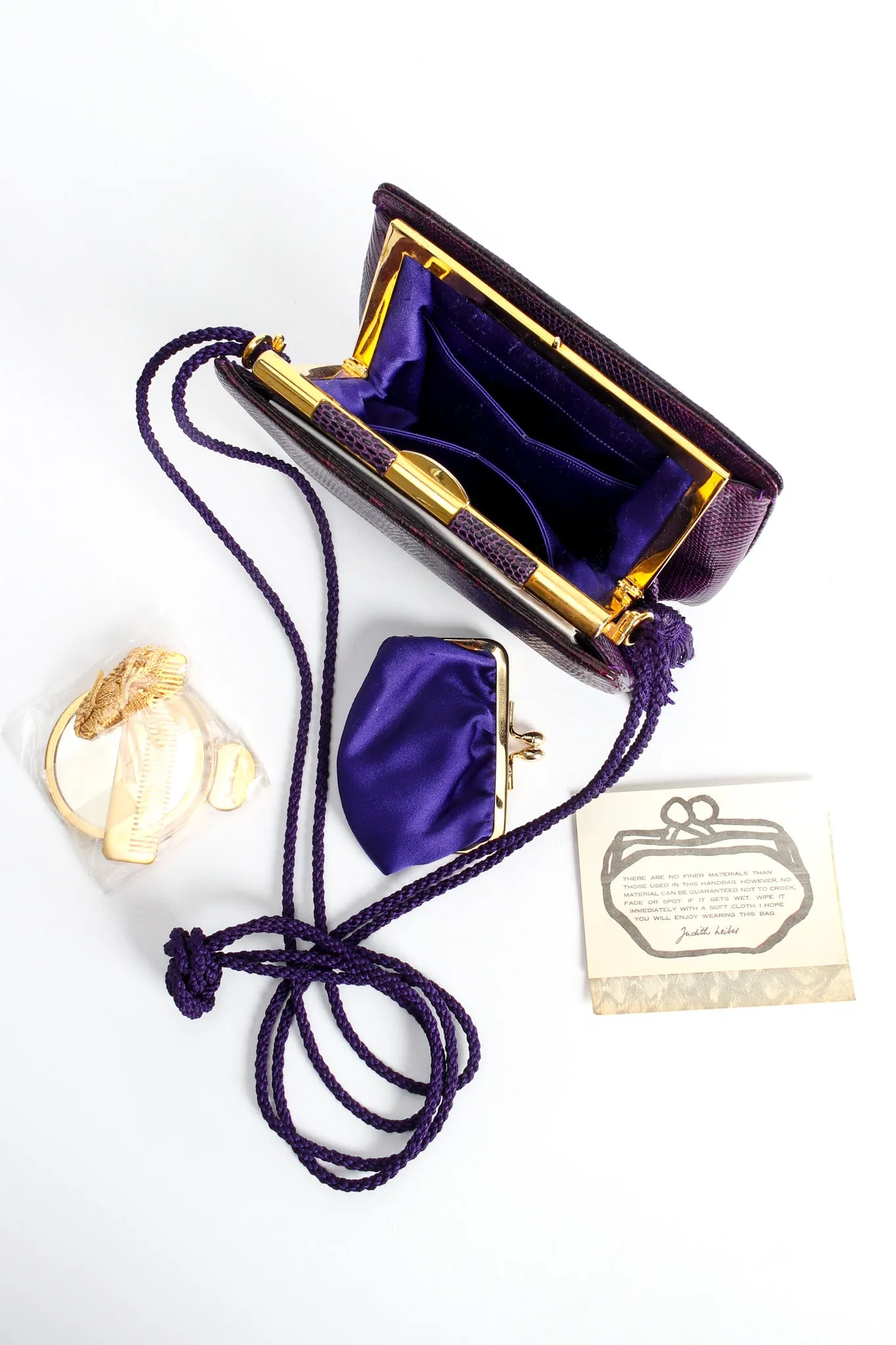 Reptile Leather Mini Clutch Bag