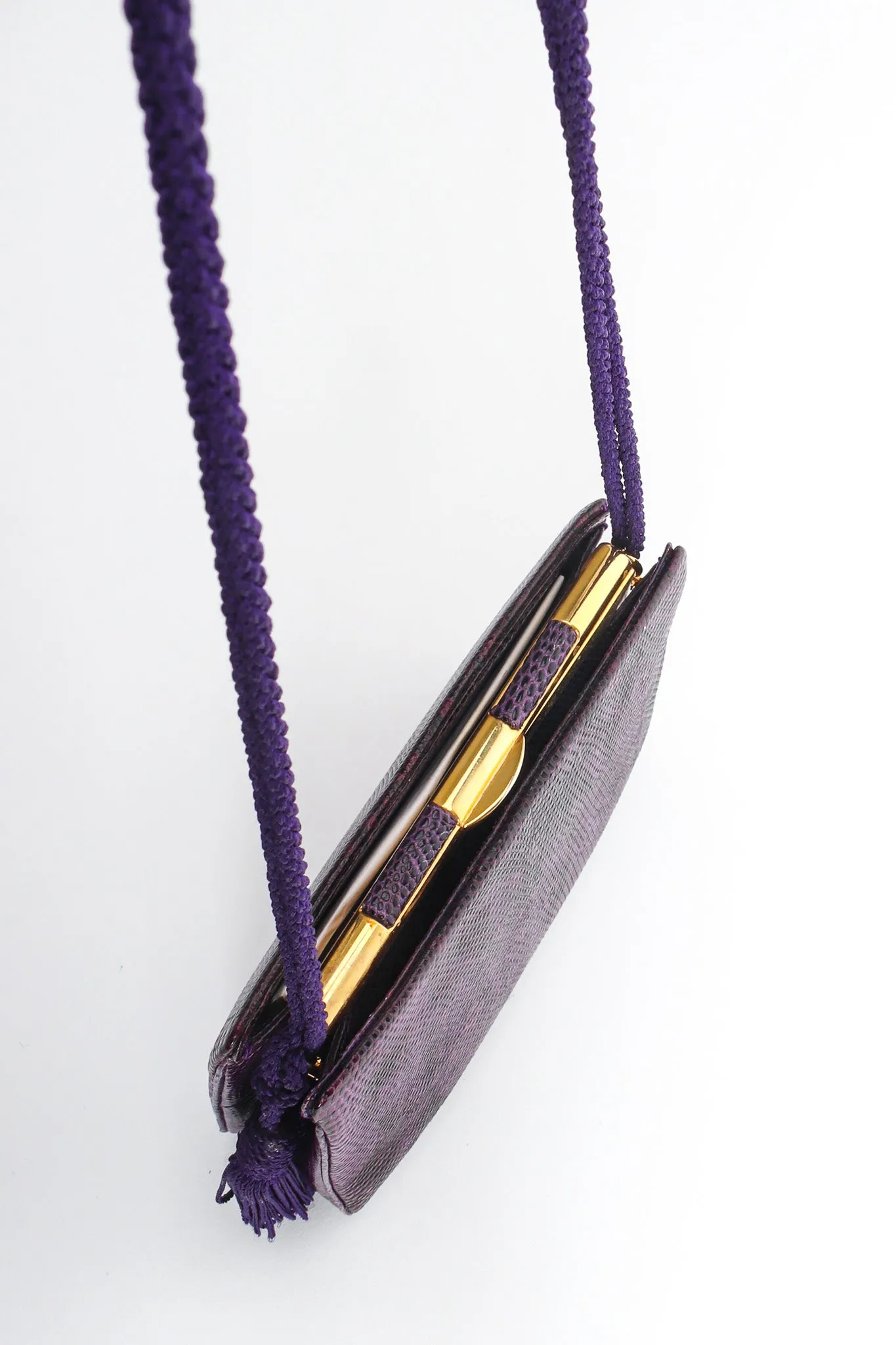 Reptile Leather Mini Clutch Bag