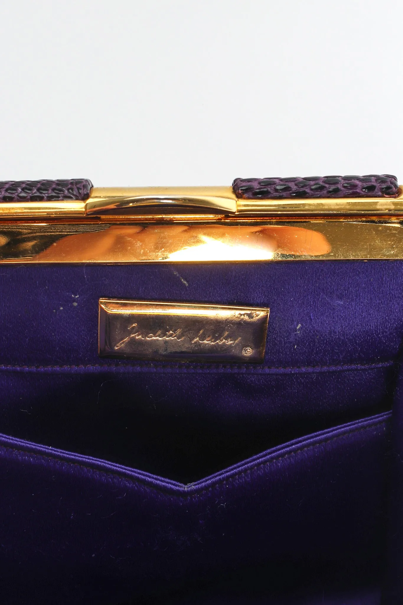 Reptile Leather Mini Clutch Bag