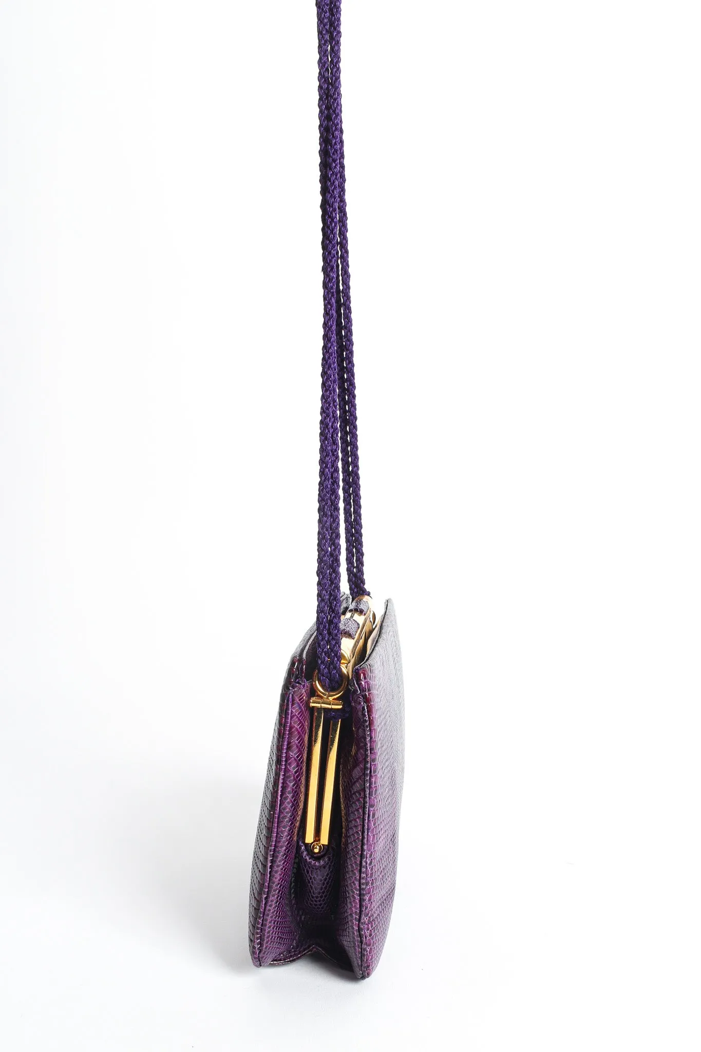 Reptile Leather Mini Clutch Bag