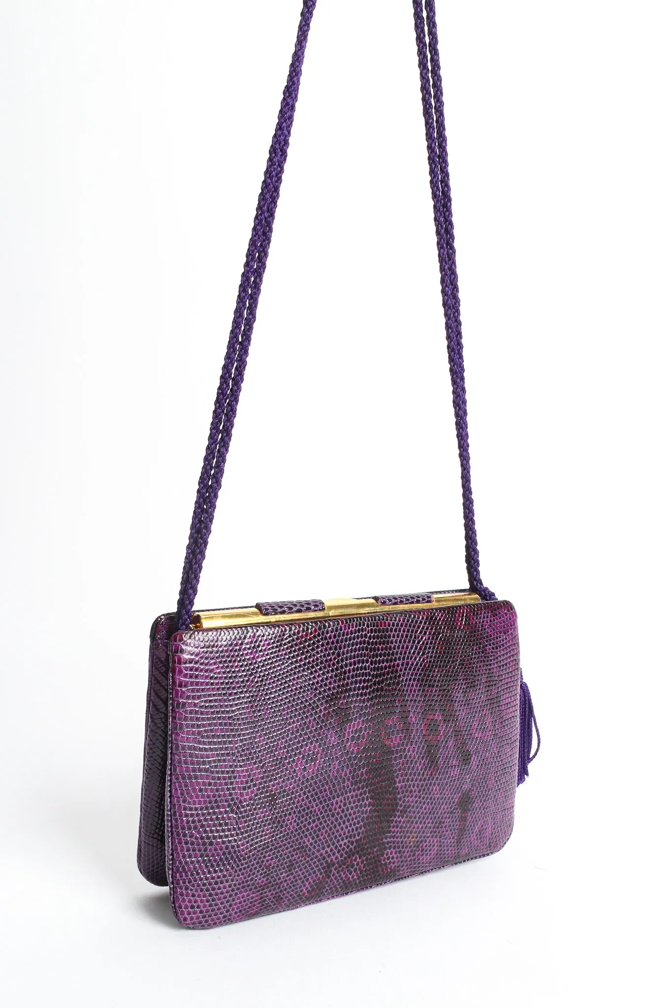 Reptile Leather Mini Clutch Bag