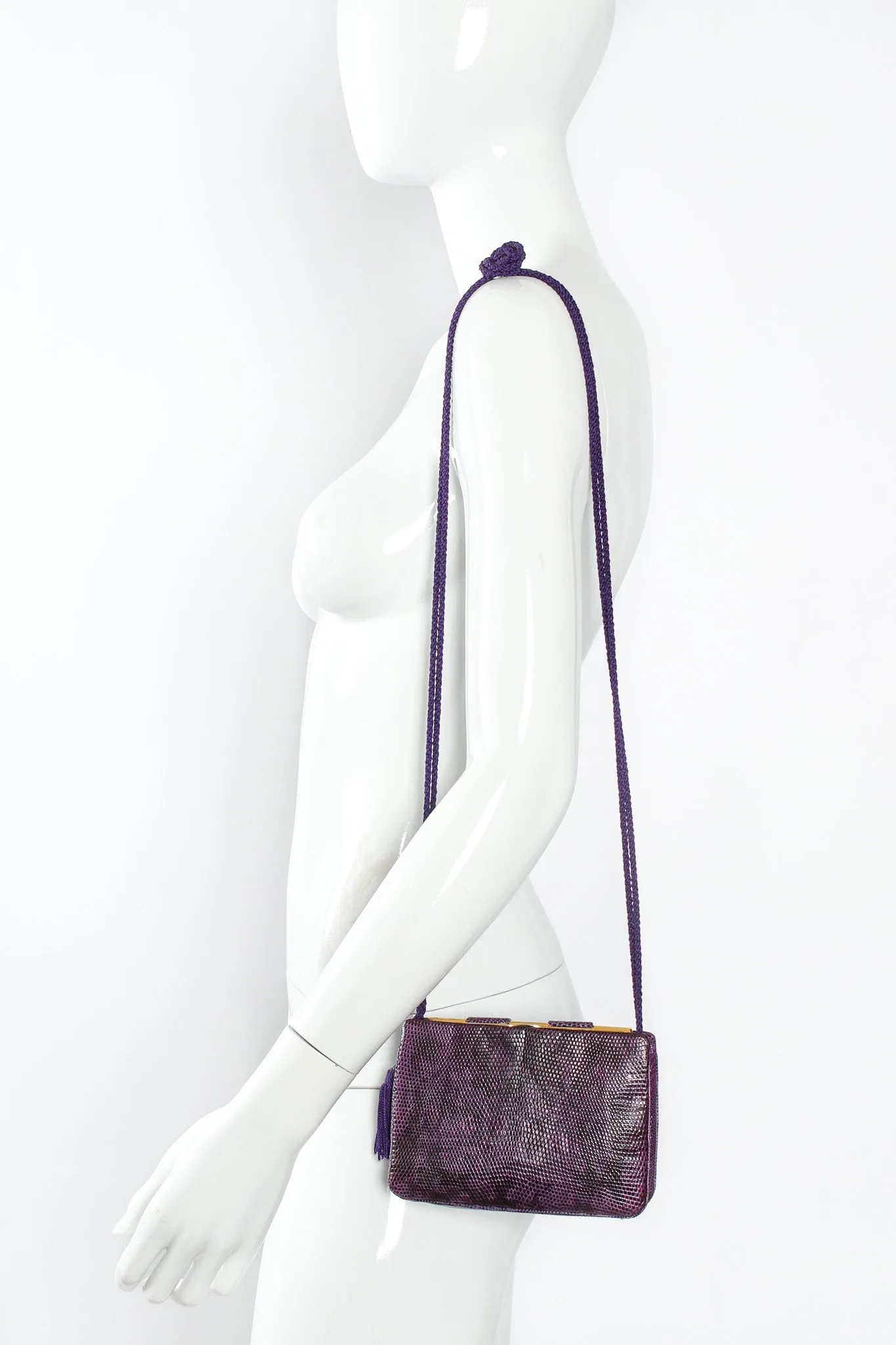 Reptile Leather Mini Clutch Bag