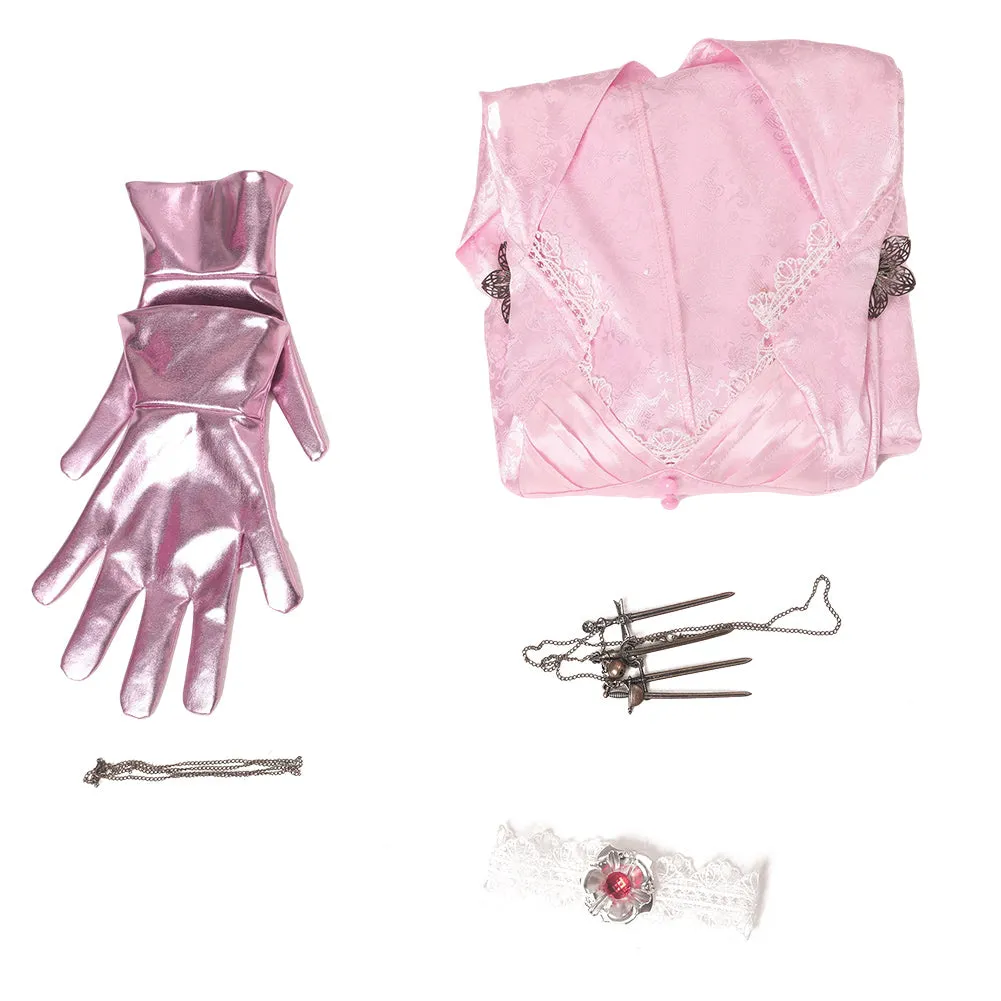 Resident Evil Moth Lady Original Design Cosplay Costume Pink Outfits Halloween Carnival Suit