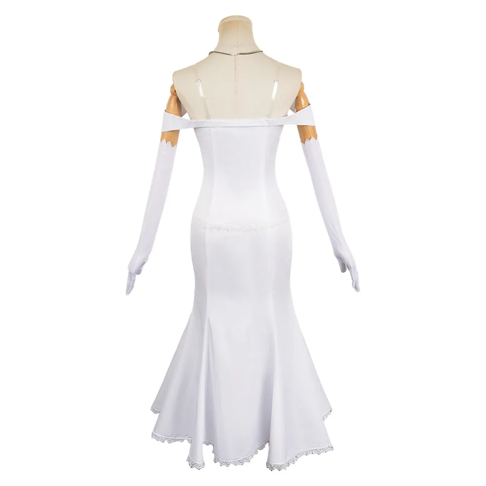 Re:Zero Kara Hajimeru Isekai Seikatsu Emilia White Dress Cosplay Costume Outfits