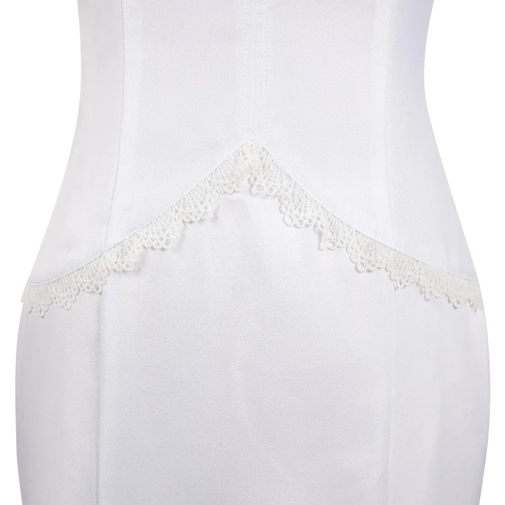 Re:Zero Kara Hajimeru Isekai Seikatsu Emilia White Dress Cosplay Costume Outfits