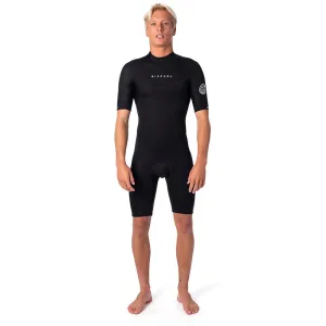 Rip Curl Dawn Patrol 2mm Back Zip Shortie Wetsuit - Black