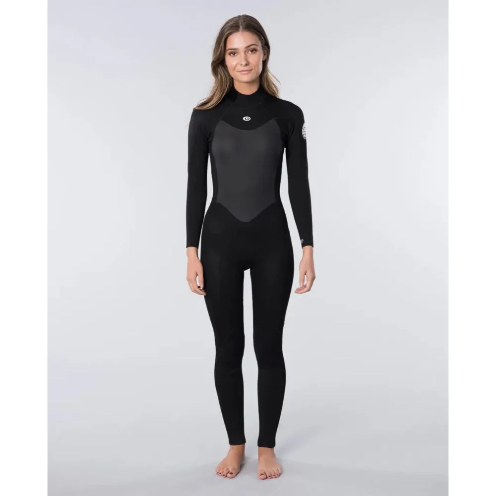 RIP CURL WMS OMEGA 3/2 BACK ZIP BLACK