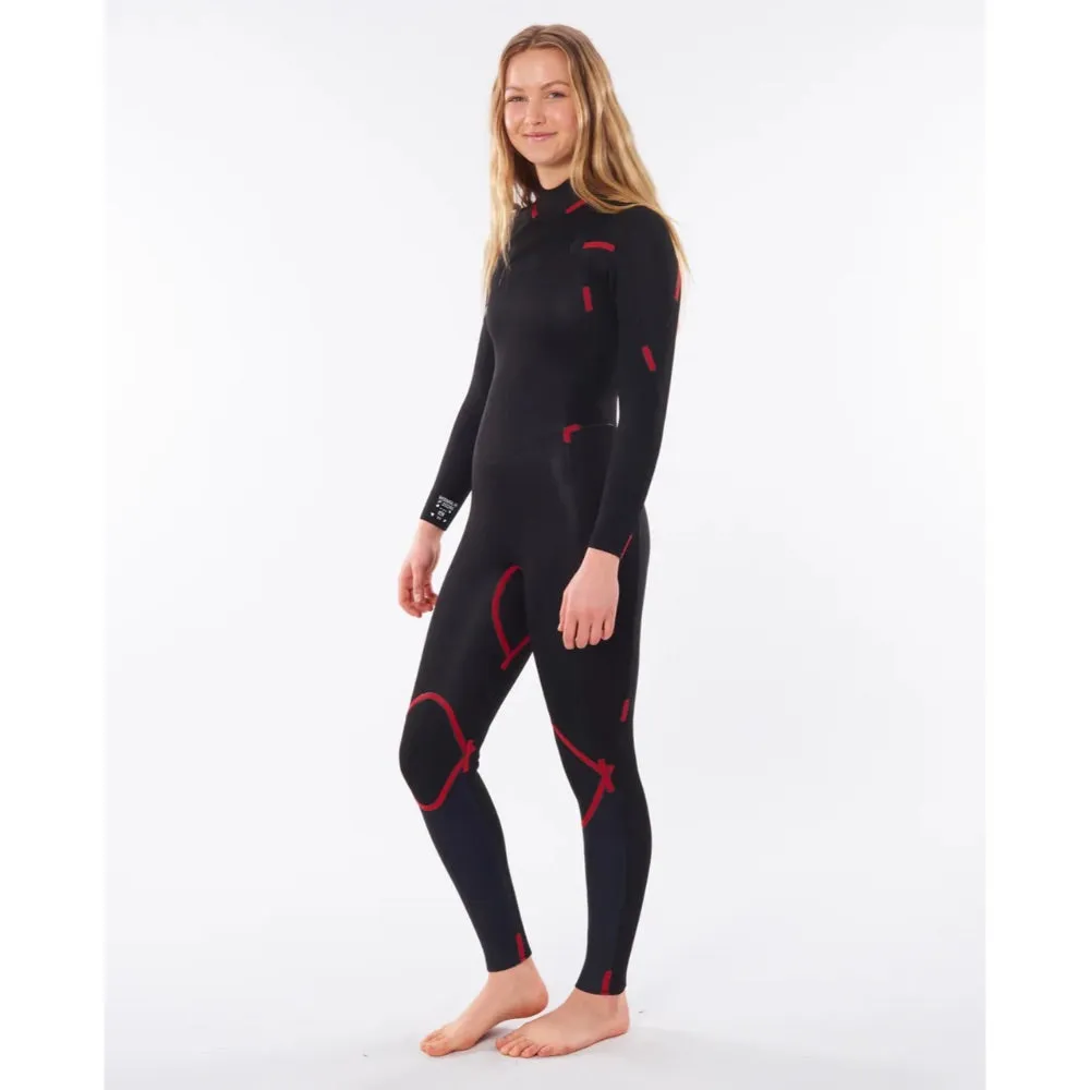 RIP CURL WMS OMEGA 3/2 BACK ZIP BLACK