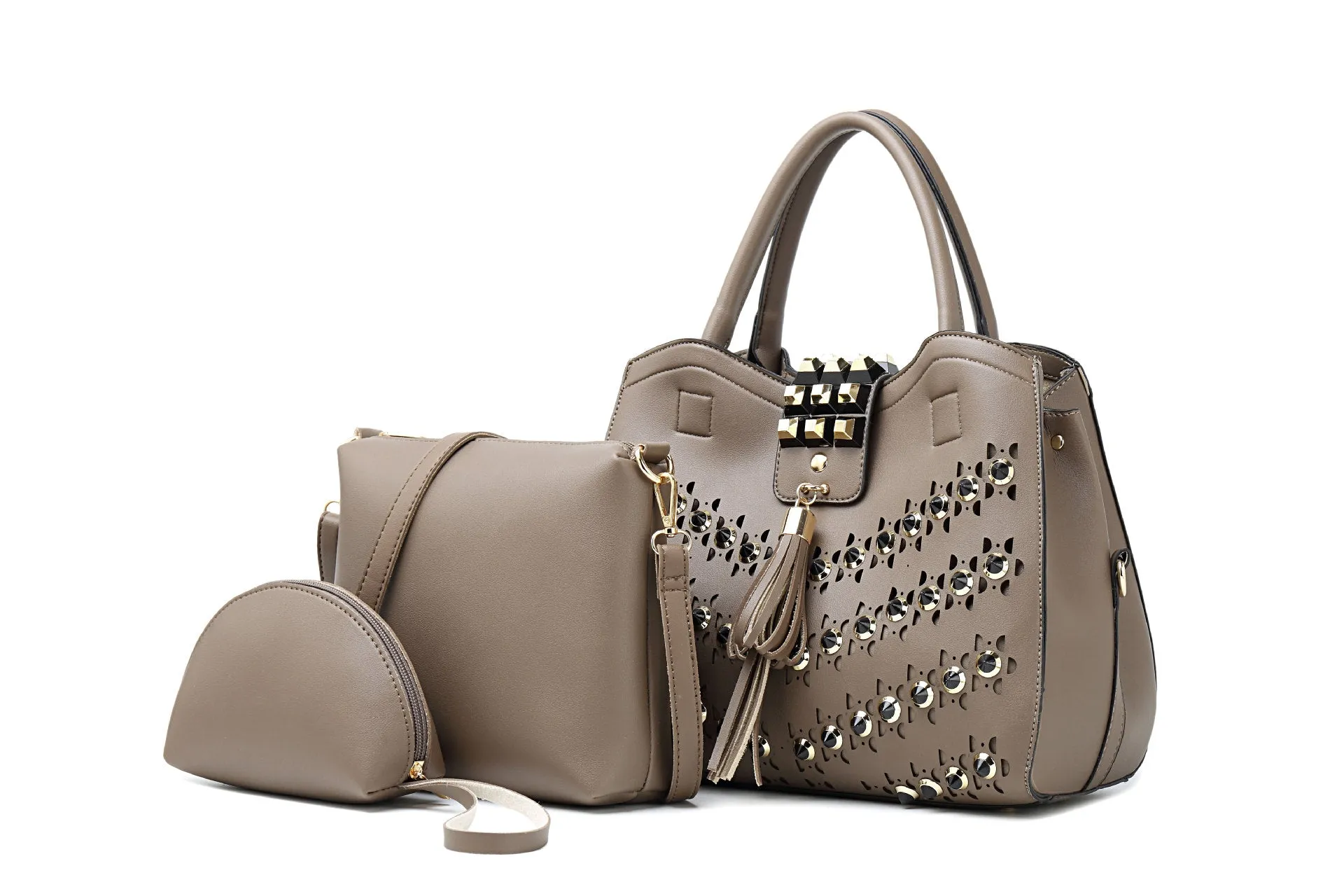 Rivet Female Bag Big Shoulder Bag Lady Handbag