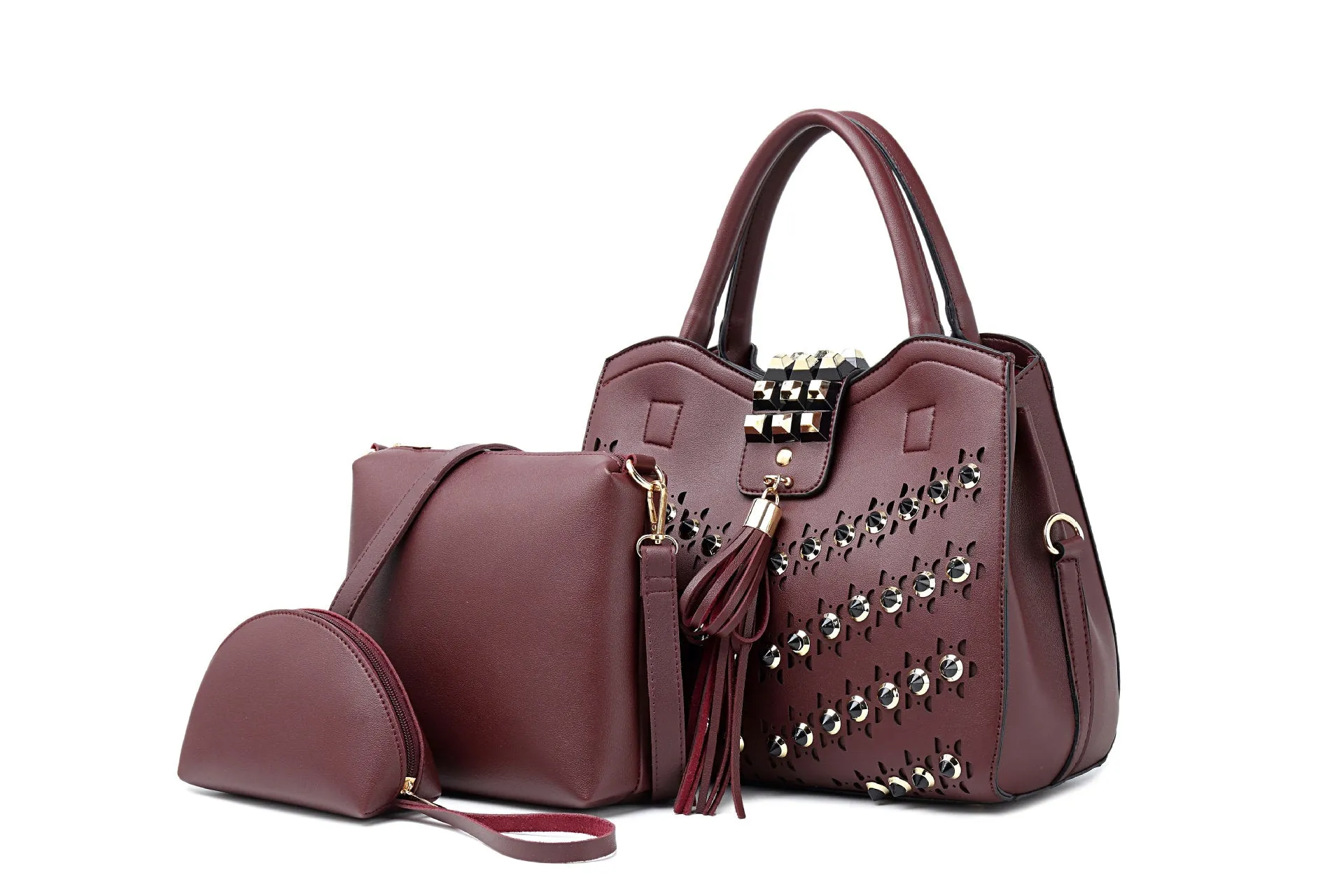 Rivet Female Bag Big Shoulder Bag Lady Handbag